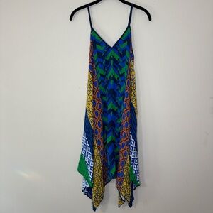 boho tribal handkerchief hem dress